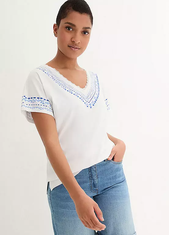 bonprix Embroidery Print T-Shirt