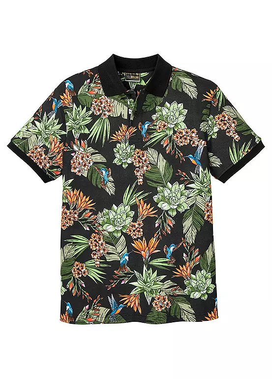 Bonprix Floral Polo Shirt