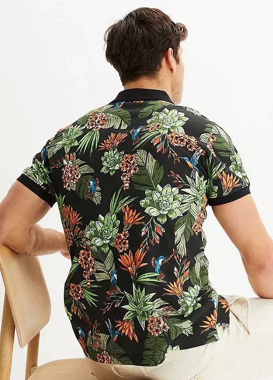 Bonprix Floral Polo Shirt