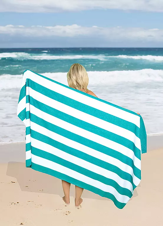 bonprix Gaveno Cavailia Teal Stripe Beach Towel