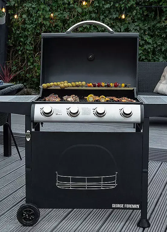 bonprix George Foreman 4 Burner Gas BBQ - Black