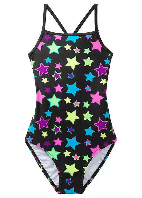 bonprix Girls Star Print Swimsuit