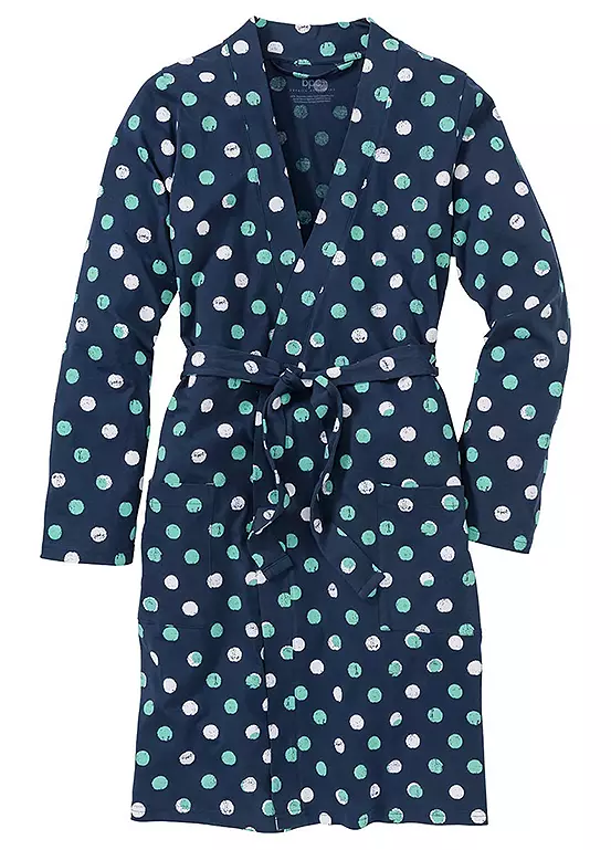 Bonprix Jersey Spot Cotton Dressing Gown