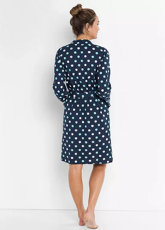Bonprix Jersey Spot Cotton Dressing Gown