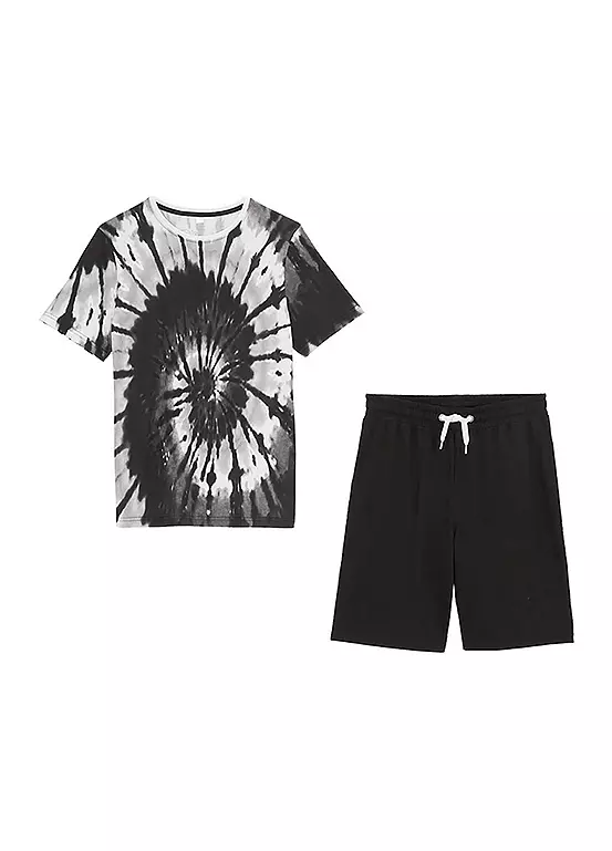 Bonprix Kids Batik Print T-Shirt & Shorts Set