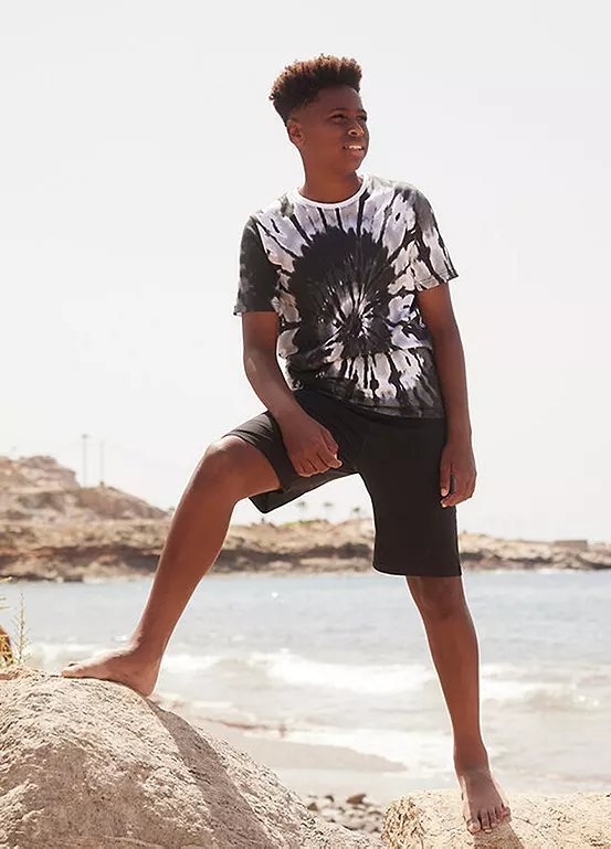 Bonprix Kids Batik Print T-Shirt & Shorts Set