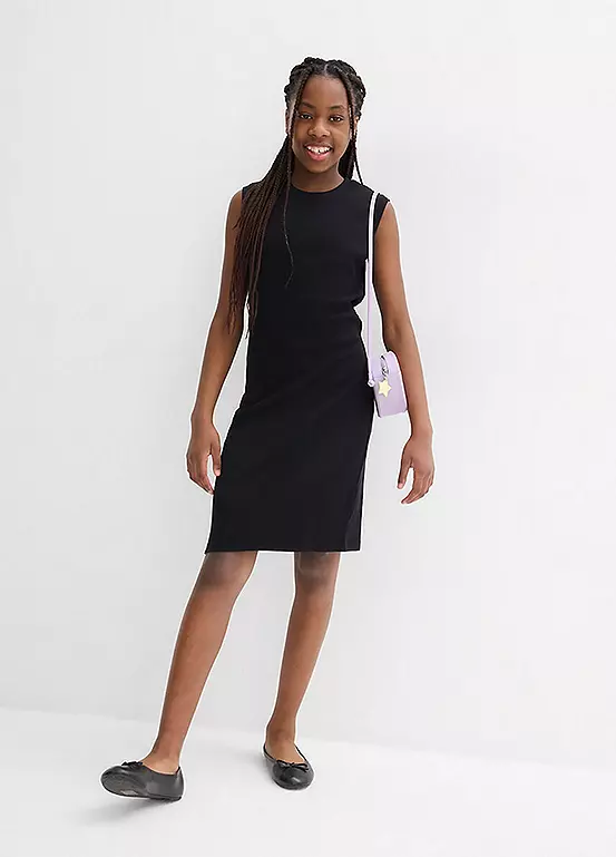 Bonprix Kids Cotton Rib Sleeveless Dress