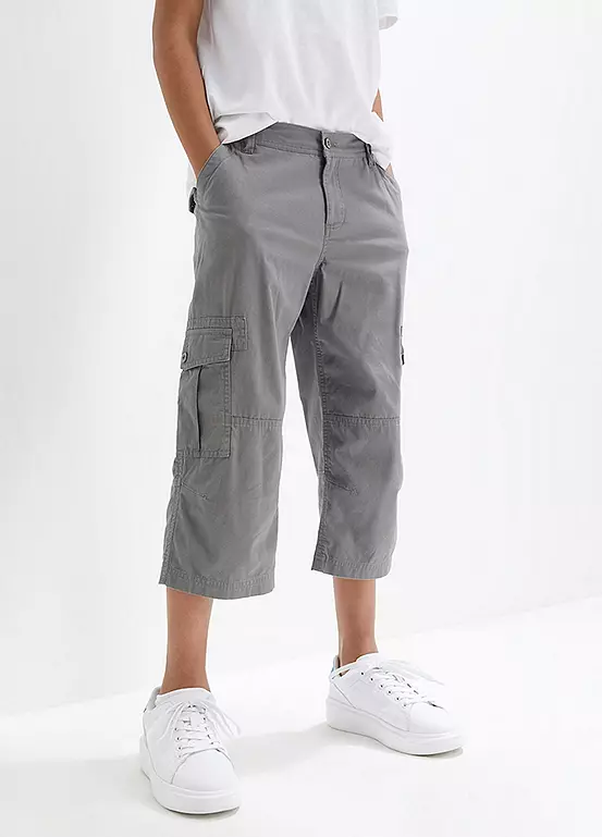 bonprix Kids Cropped Cargo Trousers