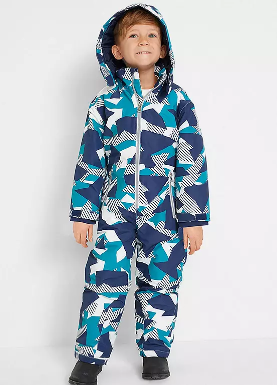 bonprix Kids Detachable Hood Waterproof Snowsuit