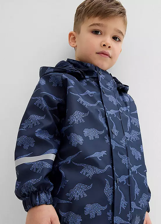 Bonprix Kids Dino Hooded Waterproof Jacket