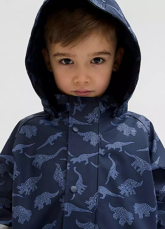 Bonprix Kids Dino Hooded Waterproof Jacket