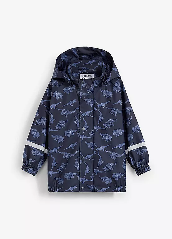 bonprix Kids Dino Hooded Waterproof Jacket