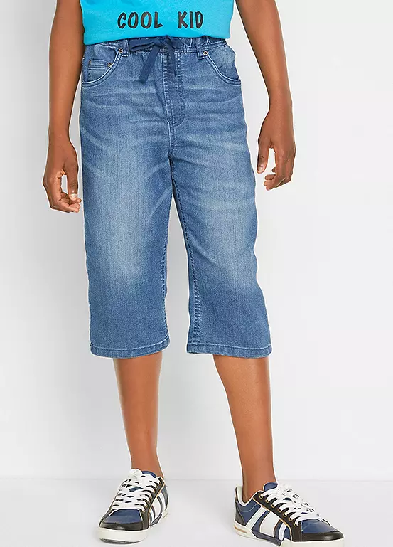 bonprix Kids Drawstring Denim Shorts