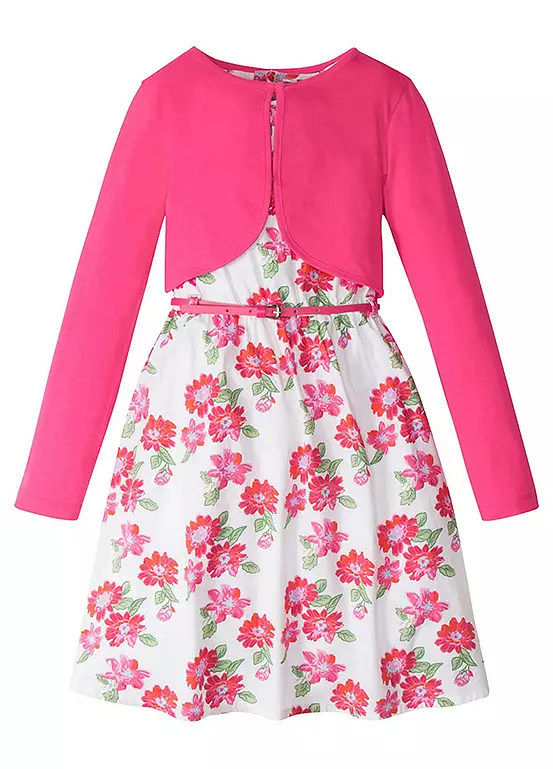 Bonprix Kids Floral 3-Piece Jersey Dress