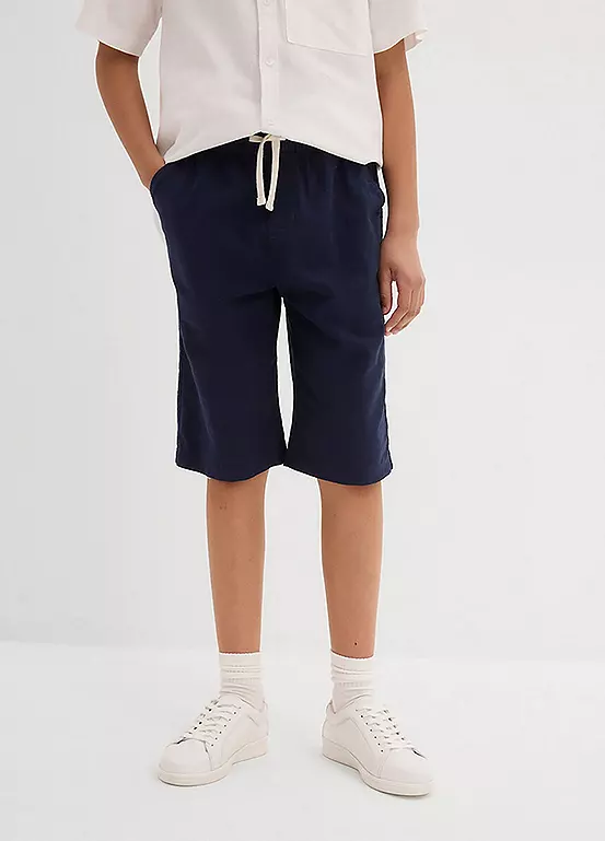 bonprix Kids Linen Mix Pull-On Shorts