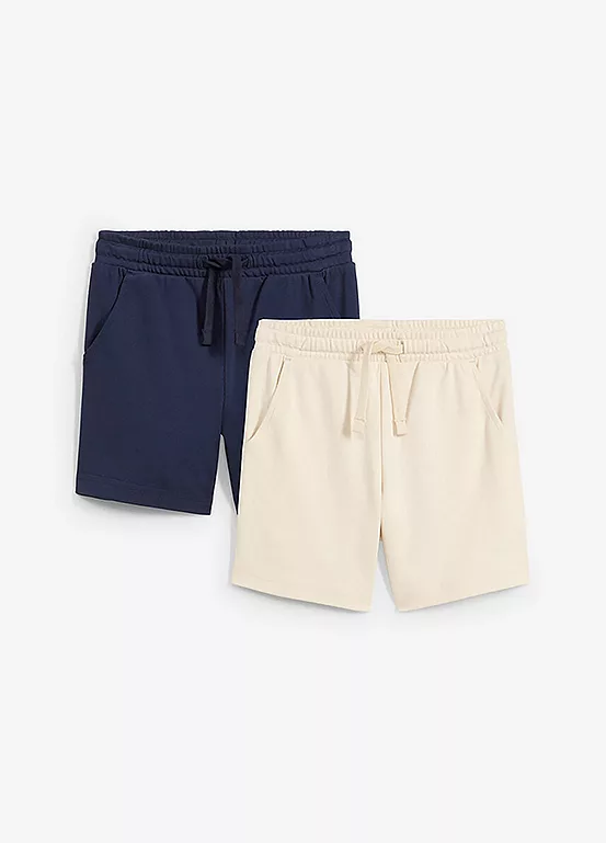 bonprix Kids Pack of 2 Drawstring Jersey Shorts