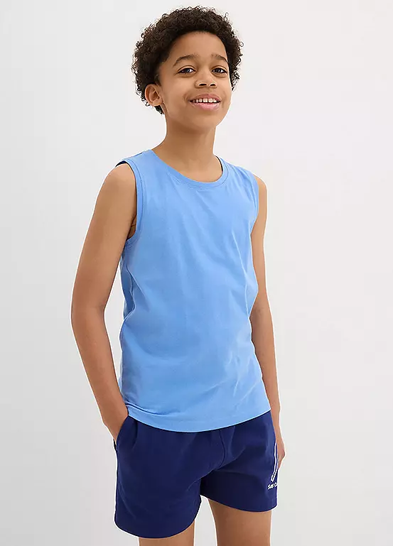 Bonprix Kids Pack Of 5 Round Neck Tank Tops