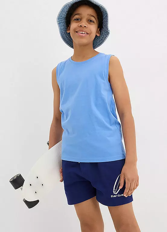 Bonprix Kids Pack Of 5 Round Neck Tank Tops