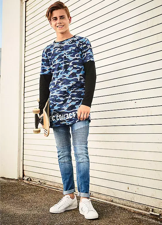 Bonprix Kids Skinny Biker Jeans