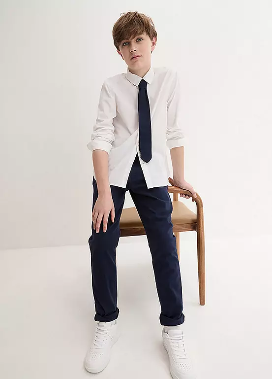 bonprix Kids Smart Trousers Shirt & Tie Set