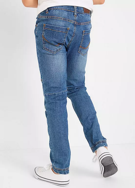 Bonprix Kids Zip Button Fastening 5-Pocket Jeans