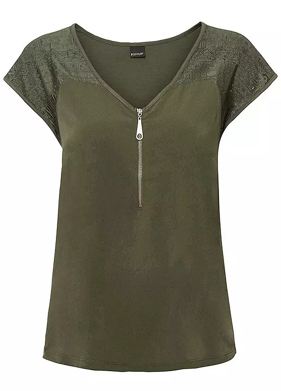 Bonprix Lace Shoulder Top