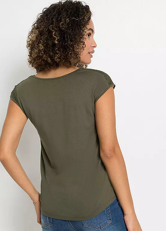 Bonprix Lace Shoulder Top