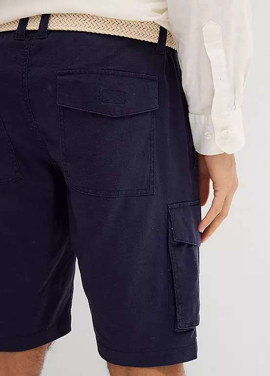 Bonprix Linen Blend Belted Shorts