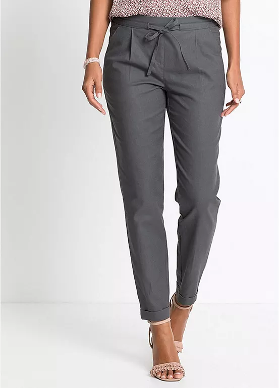 bonprix Linen Blend Trousers
