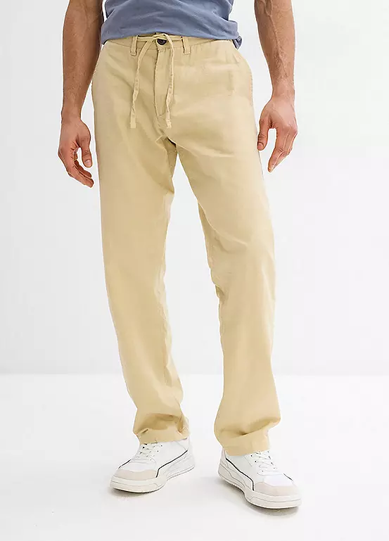 bonprix Linen Blend Trousers