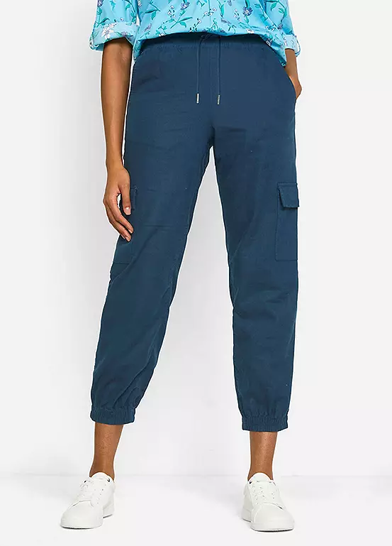 bonprix Linen Cargo Pants