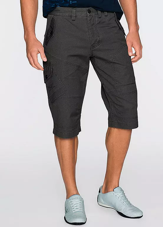 bonprix Long Cotton Cargo Shorts