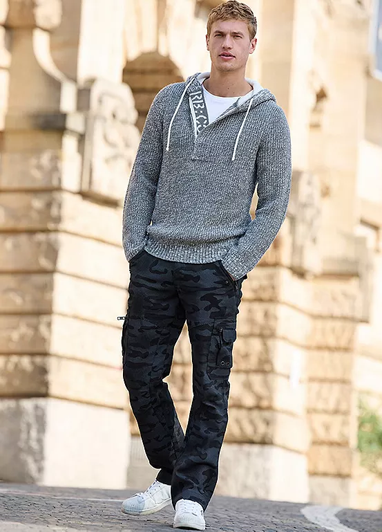 Bonprix Marl Knit Hoodie