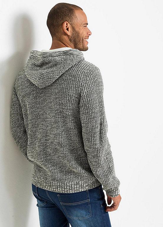 Bonprix Marl Knit Hoodie