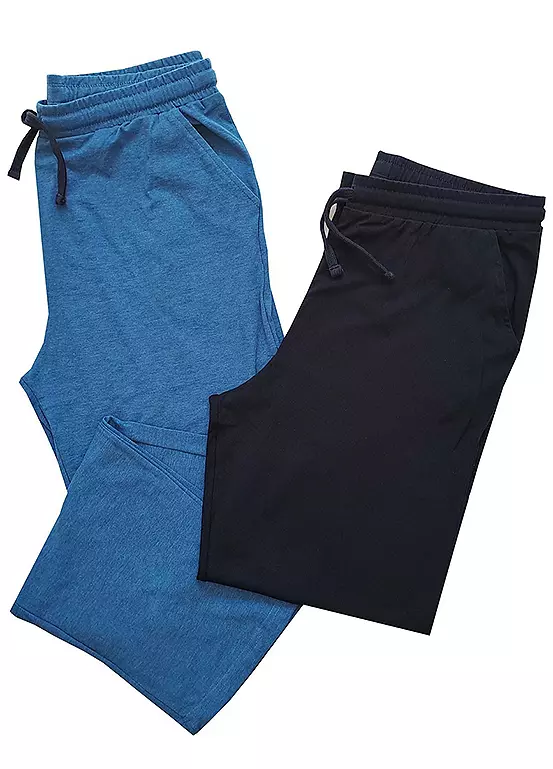 bonprix Men’s 2 Pack Lounge Pants - Navy & Denim