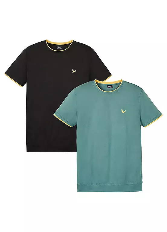 bonprix Men’s Pack of 2 Big Fit T-Shirts