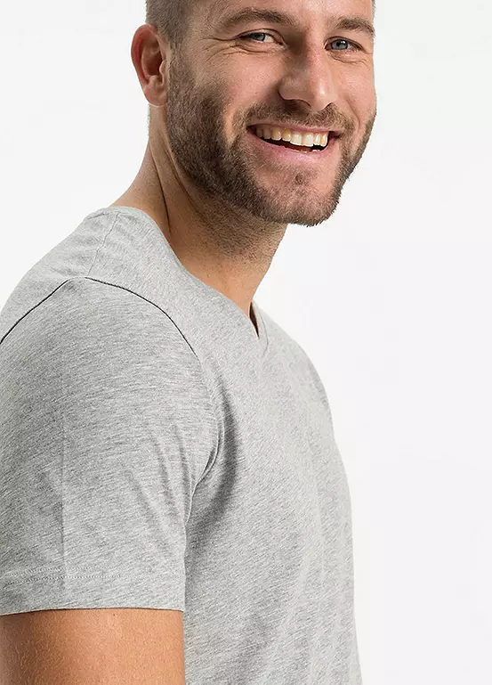 Bonprix Men’s Pack Of 3 V-Neck T-Shirts