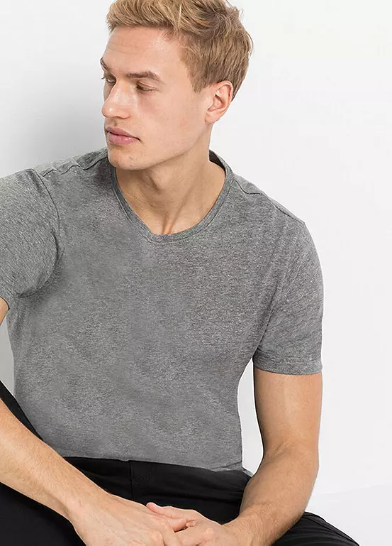 Bonprix Men’s Pack Of 5 Crew Neck T-Shirts