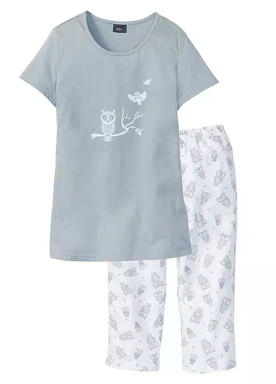 Bonprix Owl Print Cotton Pyjama Set