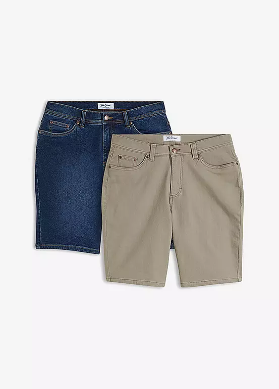 bonprix Pack of 2 Denim Shorts