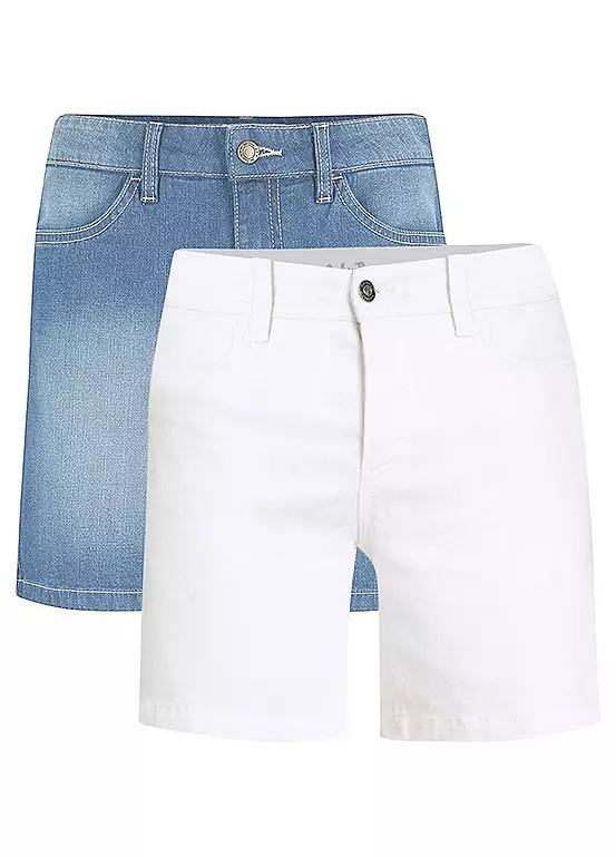 bonprix Pack of 2 Denim Shorts