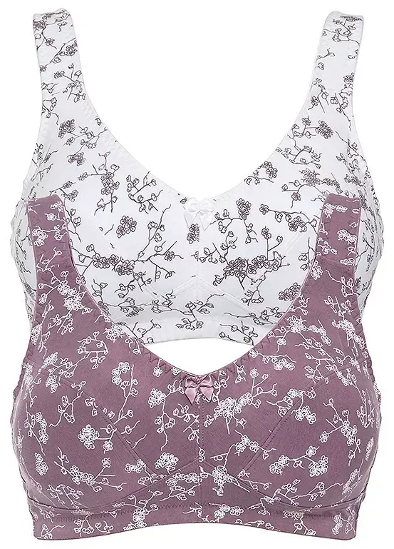 Bonprix Pack Of 2 Floral Printed Bras