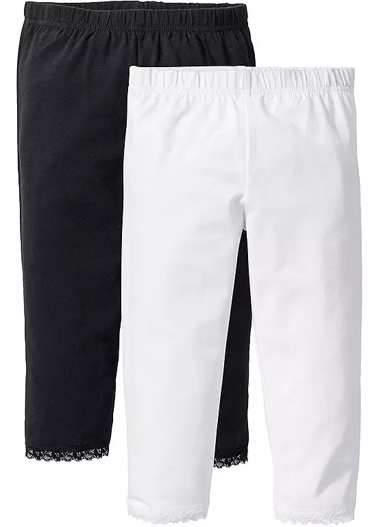 bonprix Pack of 2 Girls Cropped Leggings