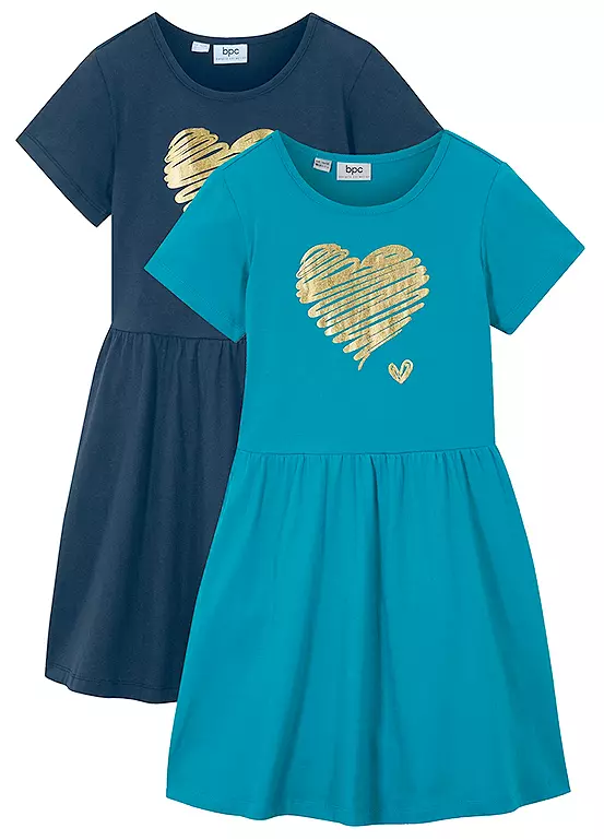 bonprix Pack Of 2 Girls Dresses