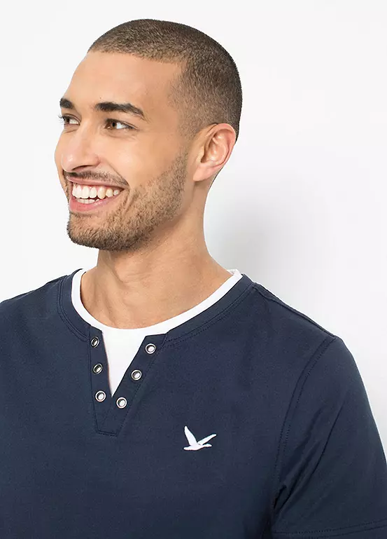 Bonprix Pack Of 2 Henley Shirts