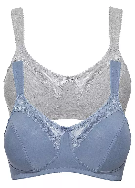 bonprix Pack of 2 Lace Trim Bras
