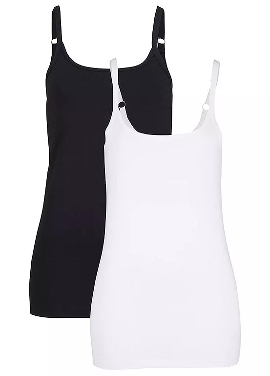 bonprix Pack of 2 Longline Camis