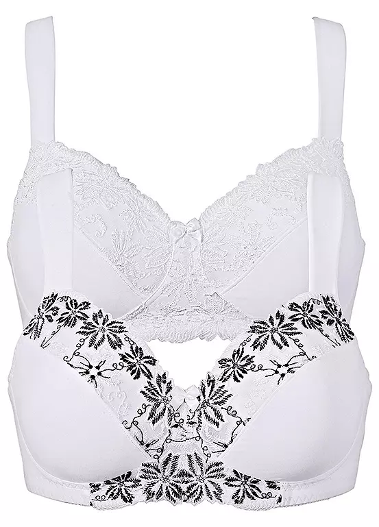 bonprix Pack of 2 Non-Wired Bras