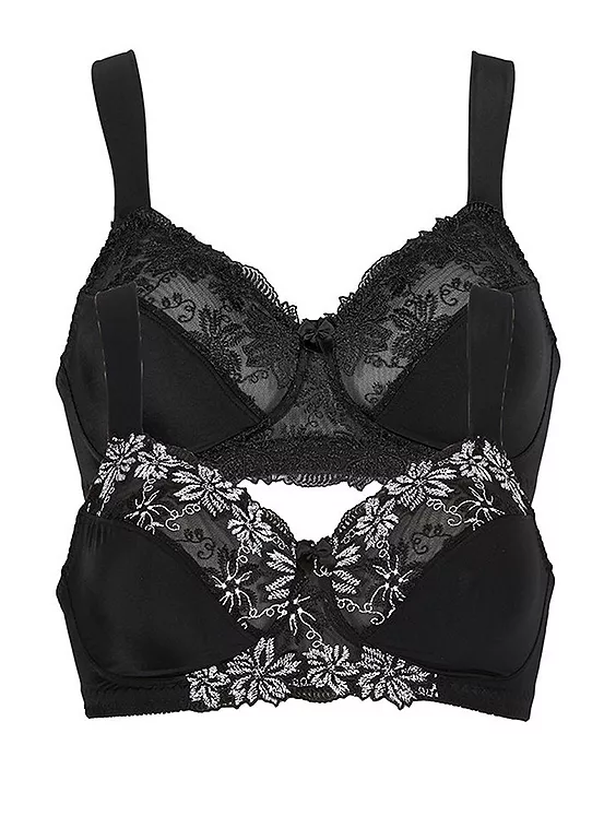 bonprix Pack of 2 Non-Wired Bras