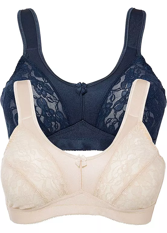 bonprix Pack of 2 Non-Wired Bras